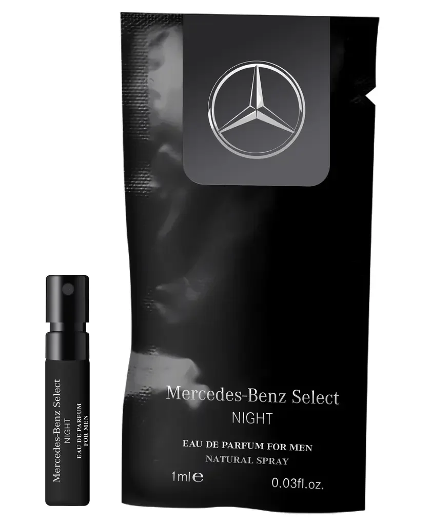 B66956579 MERCEDES Пробник, мужская туалетная вода Mercedes-Benz Select Night Perfume Men, Sample (фото 1)