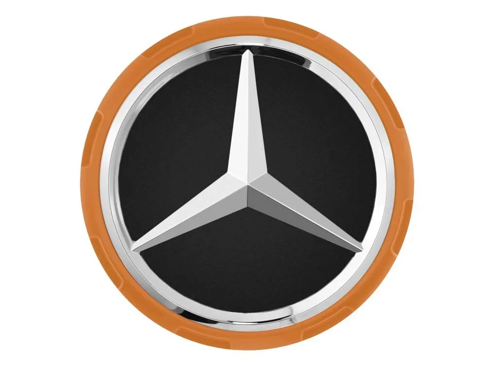 A00040009002232 MERCEDES Колпачок ступицы колеса Mercedes Hub Caps, дизайн AMG, оранжевый (фото 2)