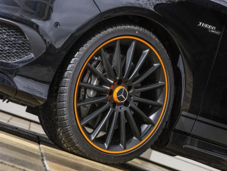 A00040009002232 MERCEDES Колпачок ступицы колеса Mercedes Hub Caps, дизайн AMG, оранжевый (фото 3)