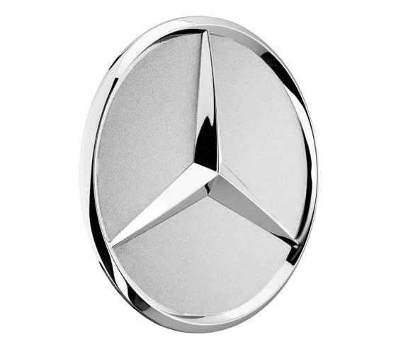 B66470206 MERCEDES Колпачок ступицы колеса Mercedes цвета стерлинговое серебро с хромированным логотипом (фото 2)