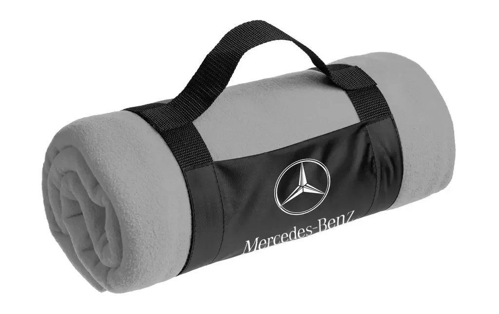 B660A2525 MERCEDES Флисовый плед Mercedes-Benz Star Logo Fleece Blanket, Grey (фото 1)