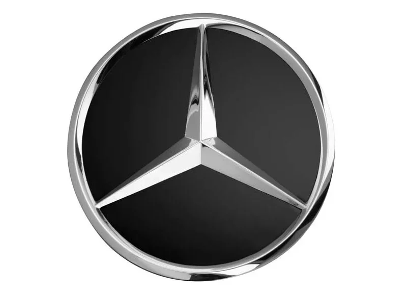 B66470200 MERCEDES Колпачок ступицы колеса Mercedes, черный с хромированным логотипом, Hub caps, black with chrome star (фото 1)