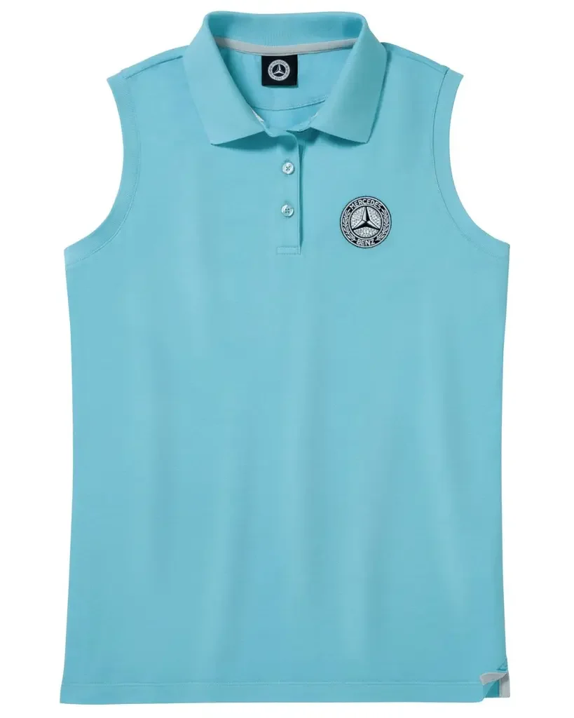 B66041607 MERCEDES Женская рубашка-поло Mercedes Women's Polo Shirt, Turquoise (фото 1)
