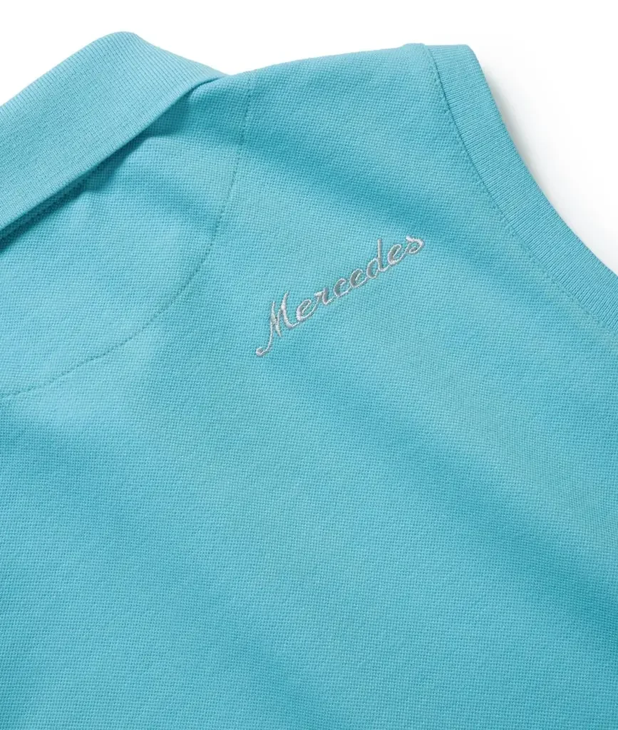 B66041607 MERCEDES Женская рубашка-поло Mercedes Women's Polo Shirt, Turquoise (фото 2)