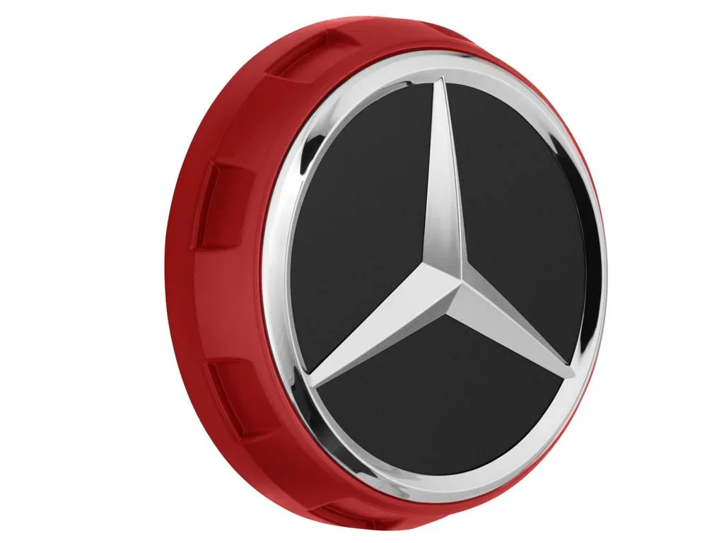 A00040009003594 MERCEDES Колпачок ступицы колеса Mercedes Hub Caps, дизайн AMG, красный (фото 1)