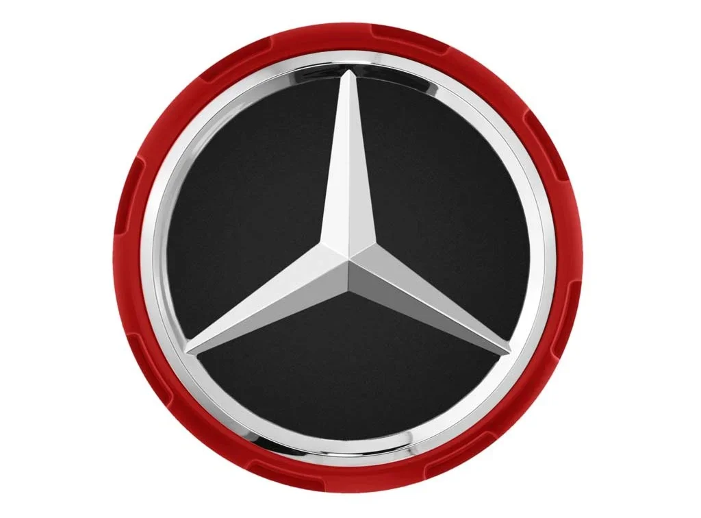 A00040009003594 MERCEDES Колпачок ступицы колеса Mercedes Hub Caps, дизайн AMG, красный (фото 2)