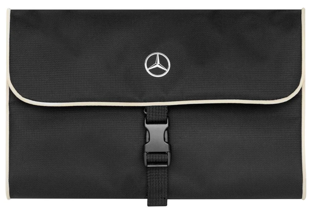B67871199 MERCEDES Дорожный несессер Mercedes-Benz Washbag, black / beige (фото 1)