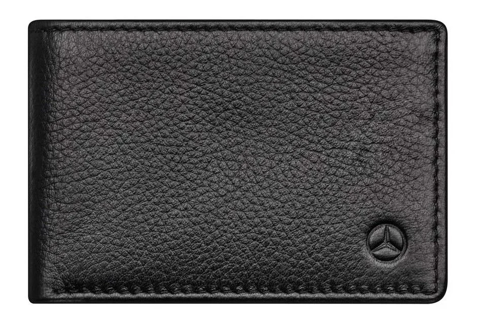 B66953718 MERCEDES Кожаное портмоне Mercedes-Benz Mini Wallet, Cowhide, Black, RFID Protection (фото 1)