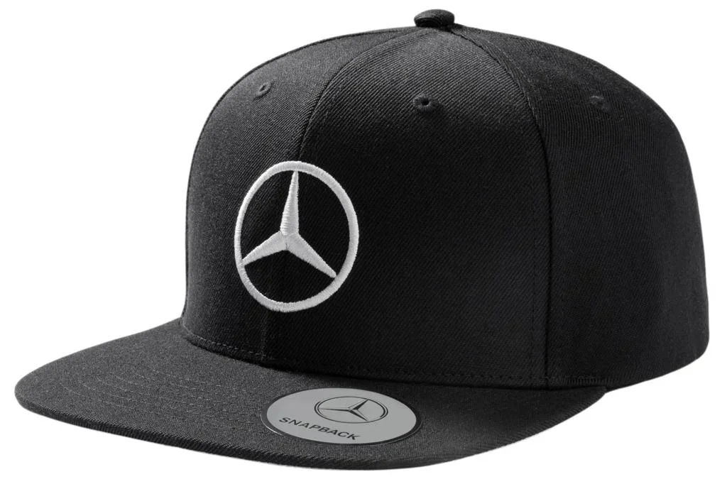 B66953170 MERCEDES Мужская бейсболка Mercedes Men's Flat Brim Cap, Black (фото 2)