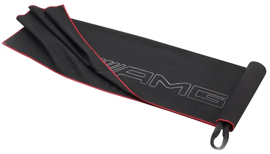 B66959288 MERCEDES Полотенце Mercedes-AMG Functional Towel, Black / Red (фото 1)