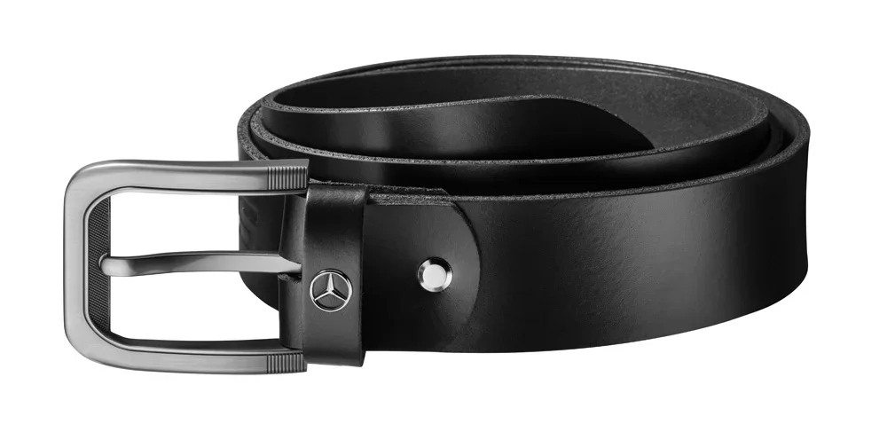 B67871635 MERCEDES Кожаный ремень Mercedes-Benz Men’s Belt, Actros, Black (фото 1)