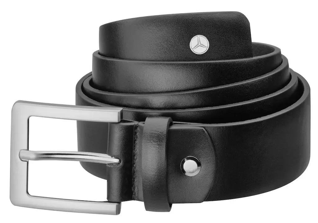 B66953047 MERCEDES Мужской кожаный ремень Mercedes-Benz Men’s Belt, Business, Black (фото 1)