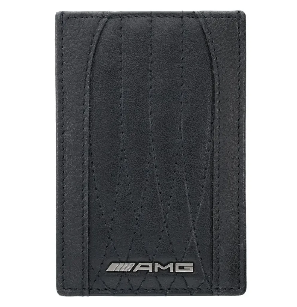B66958987 MERCEDES Кожаный футляр для кредитных карт Mercedes-AMG Credit Card Case with Money Clip (фото 1)