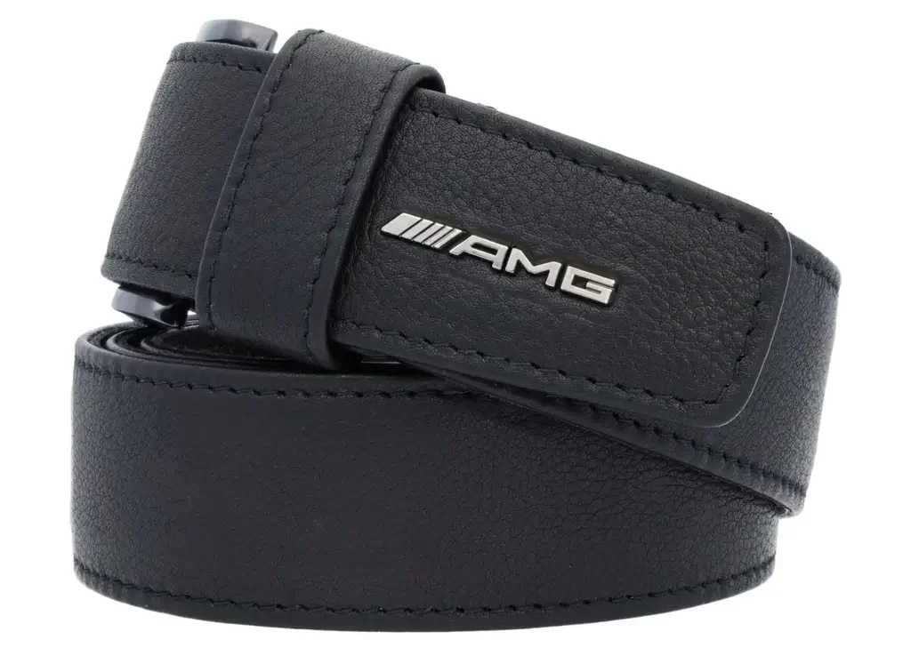 B66958988 MERCEDES Кожаный ремень Mercedes-AMG Belt, Black (фото 2)