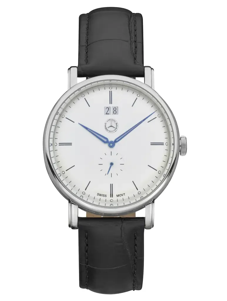 B66041619 MERCEDES Мужские наручные часы Mercedes-Benz Men’s Watch, Classic Steel, silver-coloured / black / blue (фото 1)