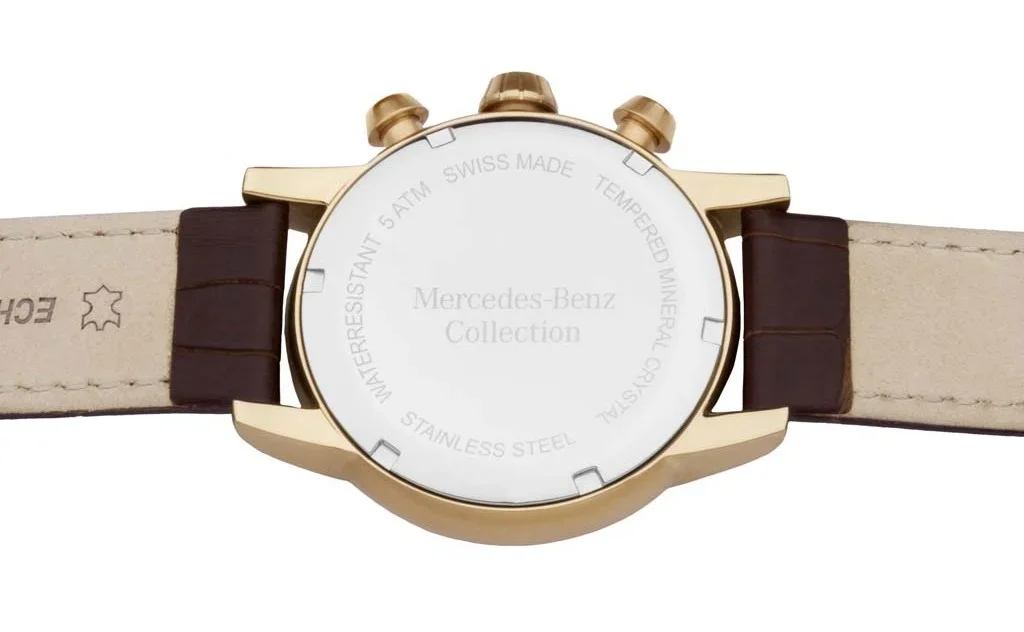 B66043324 MERCEDES Мужские наручные часы Mercedes Men's Classic Retro Gold Chronograph Watch (фото 3)