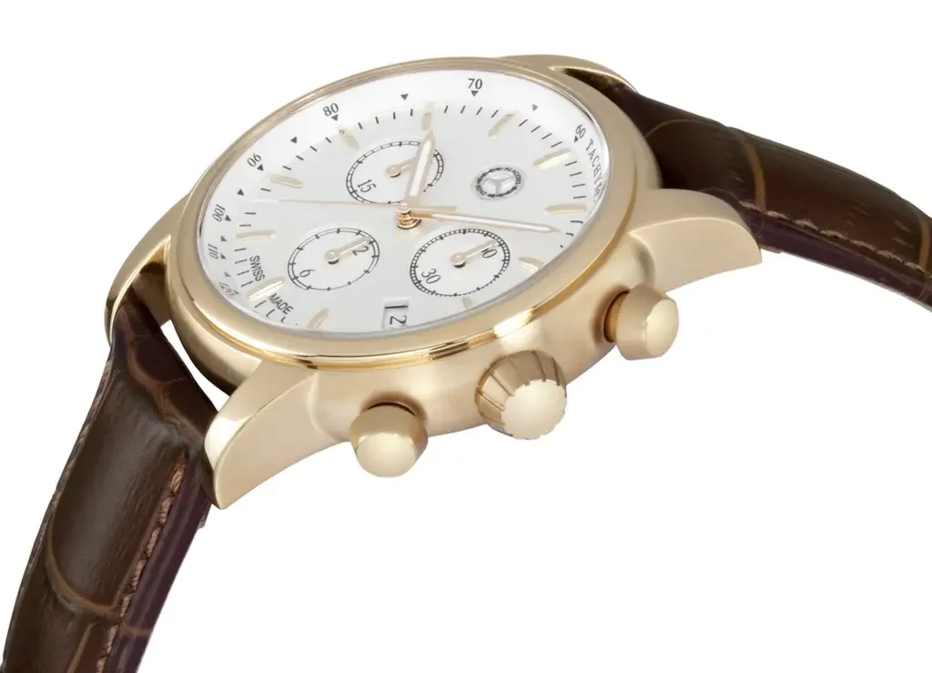 B66043324 MERCEDES Мужские наручные часы Mercedes Men's Classic Retro Gold Chronograph Watch (фото 4)