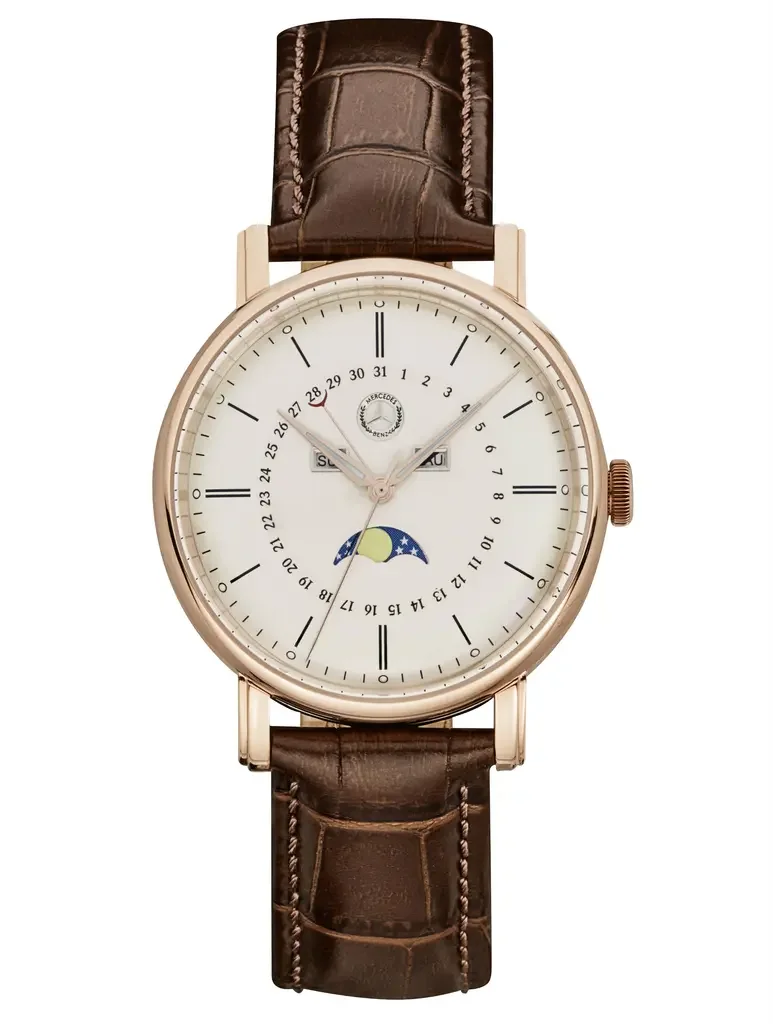 B66041623 MERCEDES Мужские наручные часы Mercedes-Benz Men’s Watch, Classic Gold, Pink Gold / Brown (фото 1)