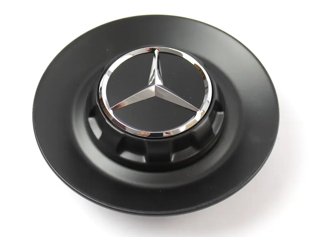 A00040011009283 MERCEDES Набор из 4-х крышек ступицы колеса Mercedes Hub Caps Set, дизайн AMG, черный матовый (фото 1)