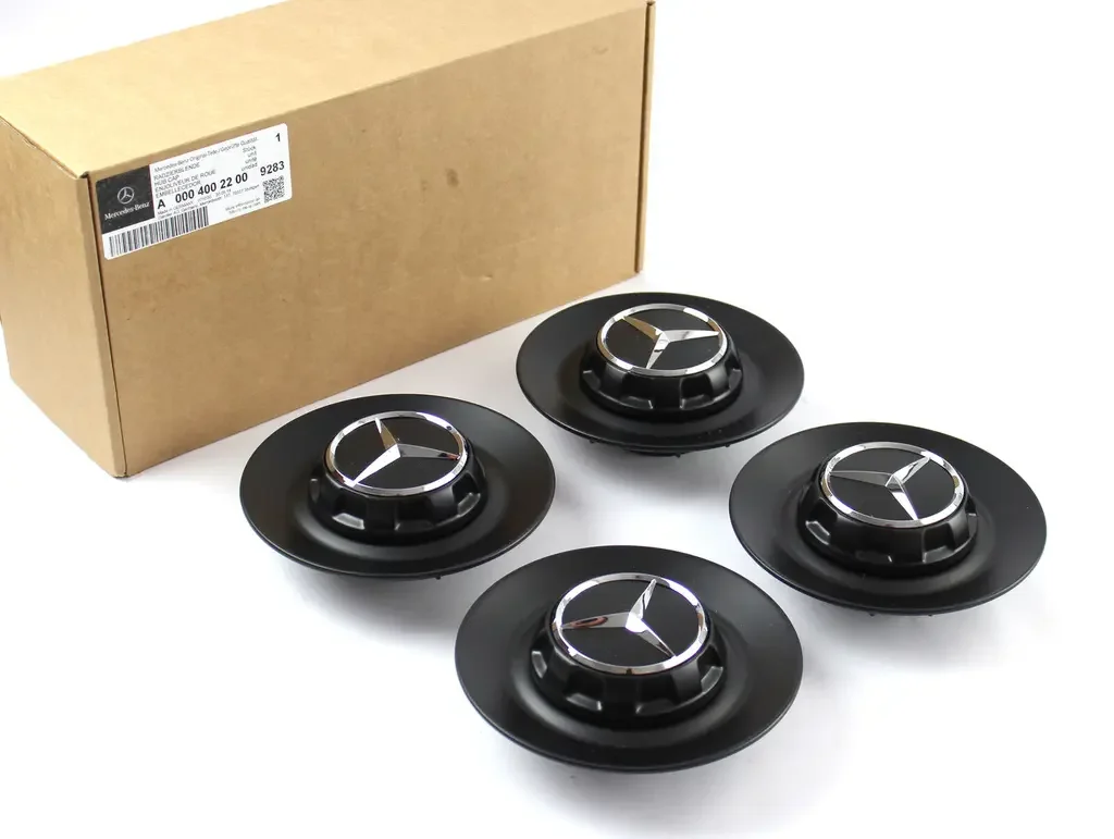 A00040011009283 MERCEDES Набор из 4-х крышек ступицы колеса Mercedes Hub Caps Set, дизайн AMG, черный матовый (фото 5)