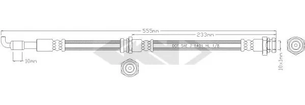 339222 GKN SPIDAN/LOEBRO Тормозной шланг (фото 1)