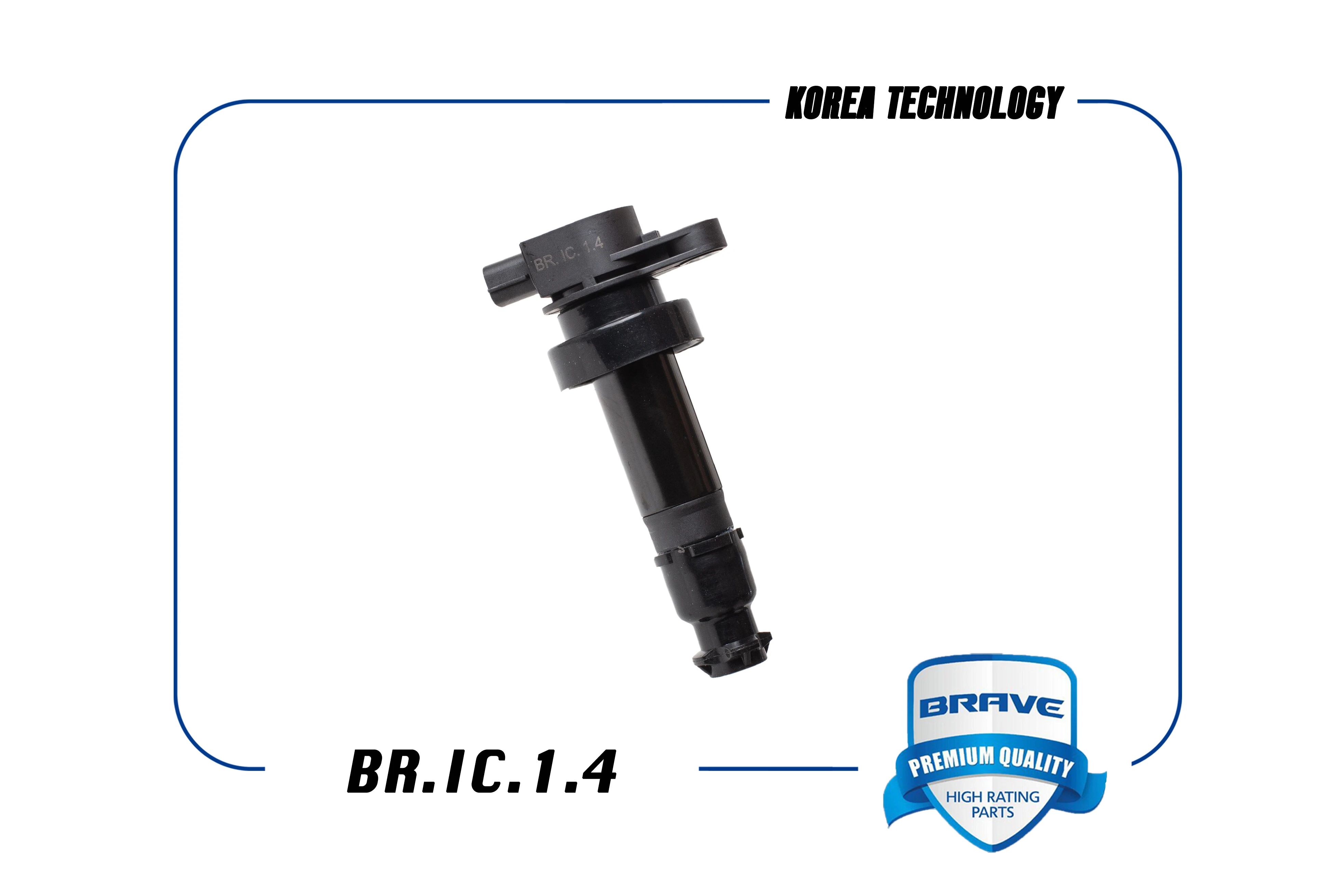 BR.IC.1.4 BRAVE Катушка зажигания 27301-2b010 kia rio11-.ceed.cerato. hyundai solaris 10-. i20.i30 (фото 1)