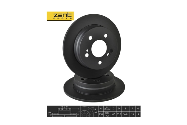 Z06287 Zentparts Тормозной диск (фото 1)