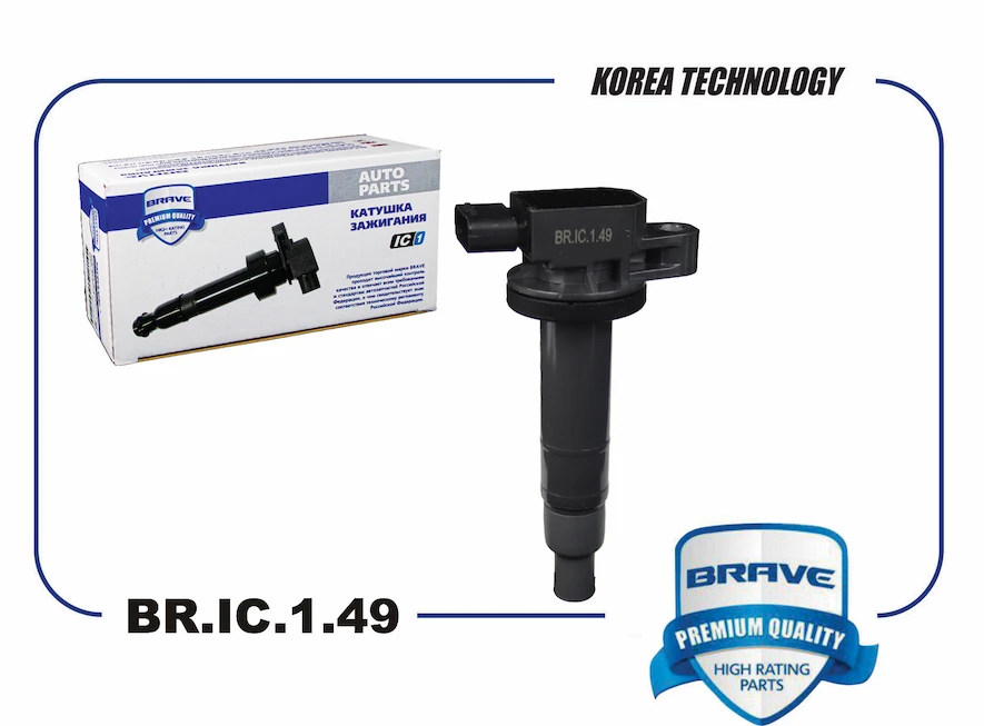 BR.IC.1.49 BRAVE Катушка зажигания 90919-02240 corolla e120/e150, yaris ii 1.3/1.5 (фото 1)