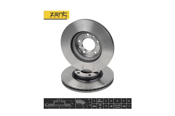 Z06117 Zentparts Тормозной диск (фото 1)