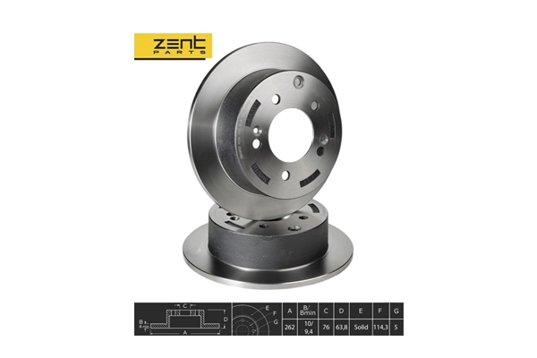 Z06095 Zentparts Тормозной диск (фото 1)