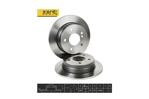 Z06137 Zentparts Тормозной диск (фото 1)