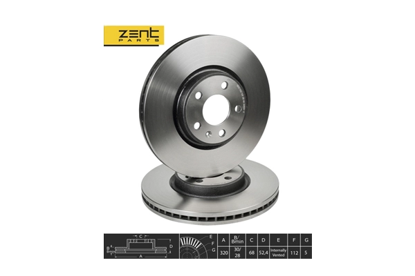 Z06059 Zentparts Тормозной диск (фото 1)