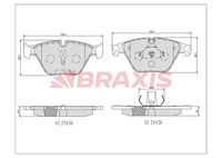 AA0738 BRAXIS Комплект тормозных колодок, дисковый тормоз (фото 2)