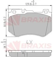 AA0626 BRAXIS Комплект тормозных колодок, дисковый тормоз (фото 2)