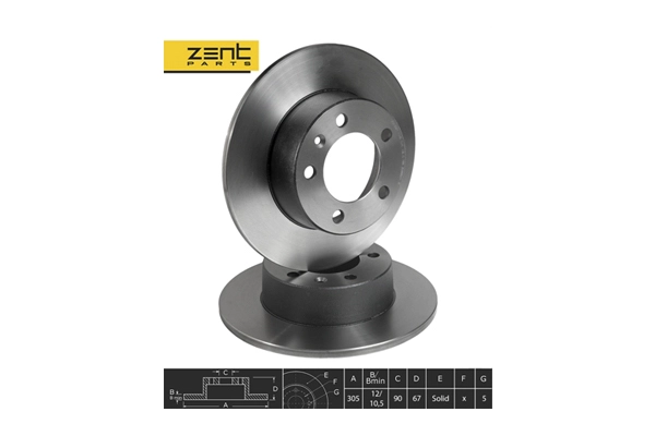 Z06237 Zentparts Тормозной диск (фото 1)