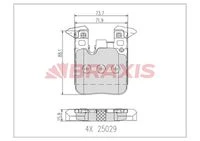 AA0657 BRAXIS Комплект тормозных колодок, дисковый тормоз (фото 2)