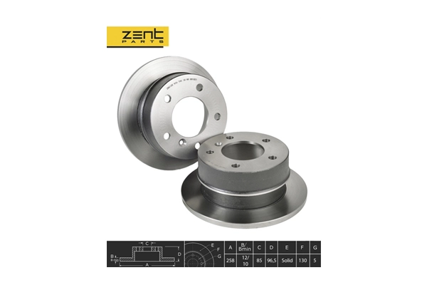 Z06122 Zentparts Тормозной диск (фото 1)