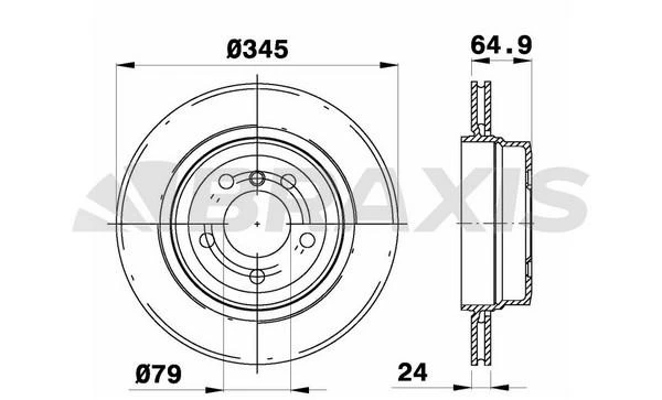 AD0978 BRAXIS Тормозной диск (фото 2)