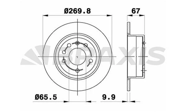AE0652 BRAXIS Тормозной диск (фото 2)