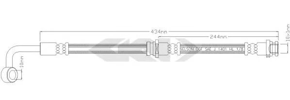 339255 GKN SPIDAN/LOEBRO Тормозной шланг (фото 1)