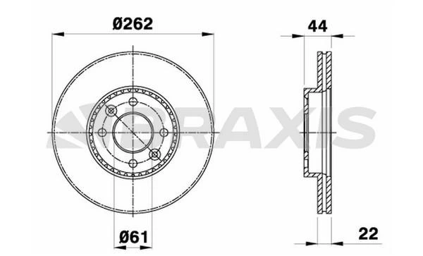 AE0117 BRAXIS Тормозной диск (фото 2)