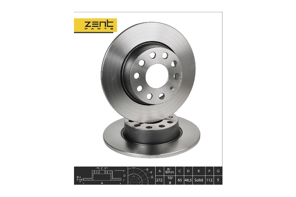 Z05991 Zentparts Тормозной диск (фото 1)