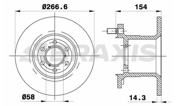 AD1024 BRAXIS Тормозной диск (фото 1)