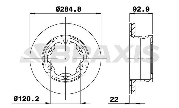 AD1018 BRAXIS Тормозной диск (фото 1)