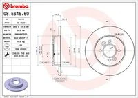 08.5645.60 BREMBO Тормозной диск (фото 3)