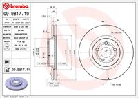 09.9817.10 BREMBO Тормозной диск (фото 3)