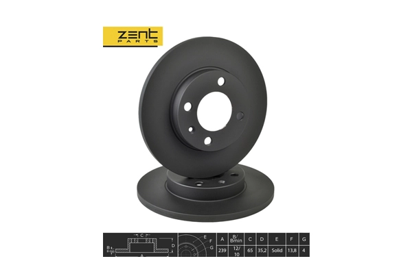 Z06264 Zentparts Тормозной диск (фото 1)