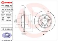 08.6935.10 BREMBO Тормозной диск (фото 3)