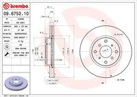 09.6752.10 BREMBO Тормозной диск (фото 3)