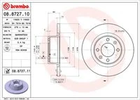 08.8727.10 BREMBO Тормозной диск (фото 3)